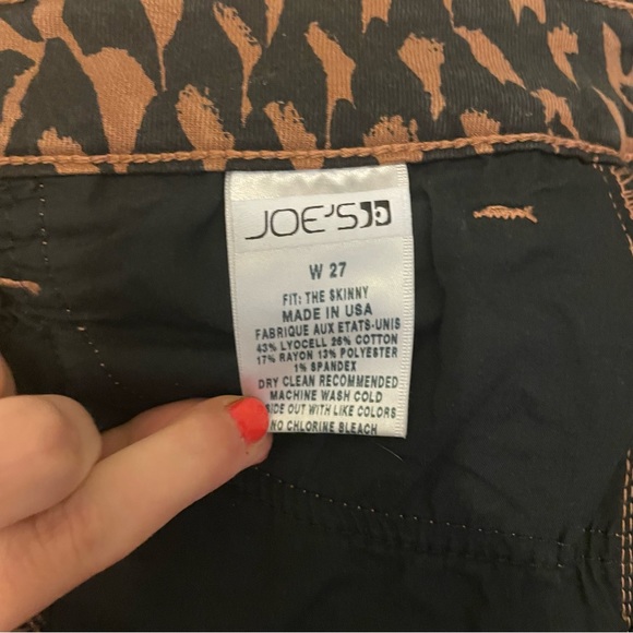 Joe’s Jeans Wild Collection The Skinny Animal Print Tan Black Jeans - Size 27 - Picture 9 of 10